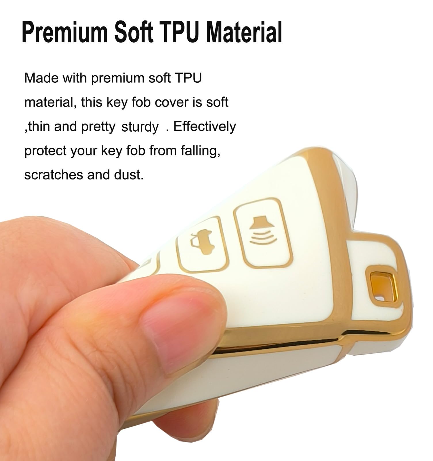Arruweer Key Fob Cover For Toyota Soft Tpu Key Fob Case Holder Protector Compatiable With Toyota Avalon Camry Corolla Rav4 Sequo