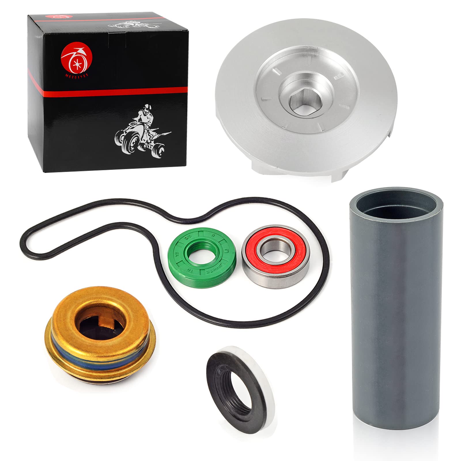 MOTO1988 Water Pump Seal Rebuild Kit for Polaris Ranger 700/800, RZR 800, Sportsman 600/700/800, Model 5433684, Aluminum