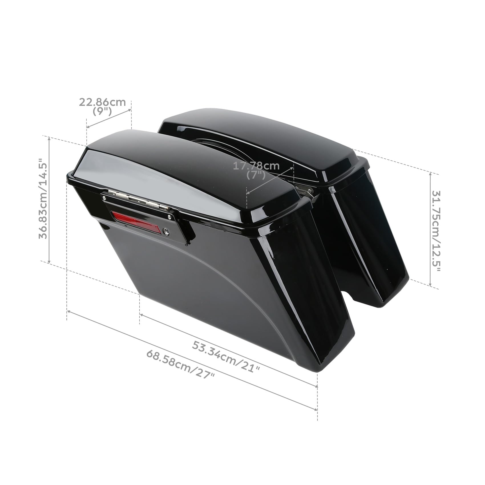 Tcmt Hard Saddle Bags Trunk W/Lid Latch Key & Liners Carpet Insert Fits For Harley Touring Cvo Road Glide Road King Street Glide