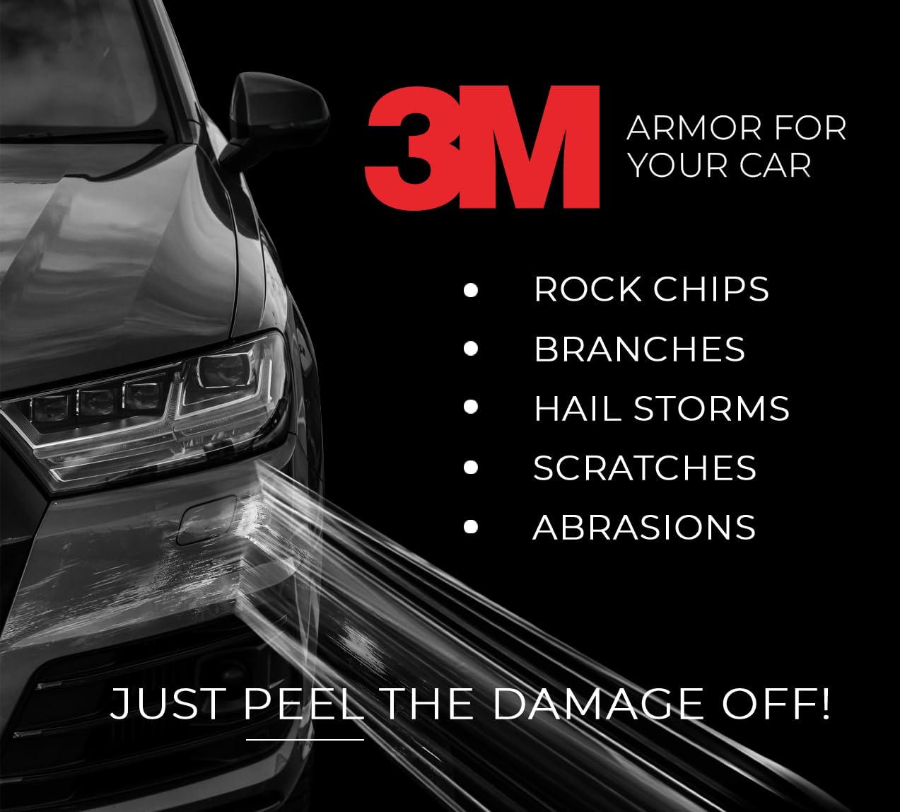 Vvivid 3M Clear Vinyl Paint Protection Film 6 Inch By 120 Inch Roll W/Yellow Detailer Squeegee
