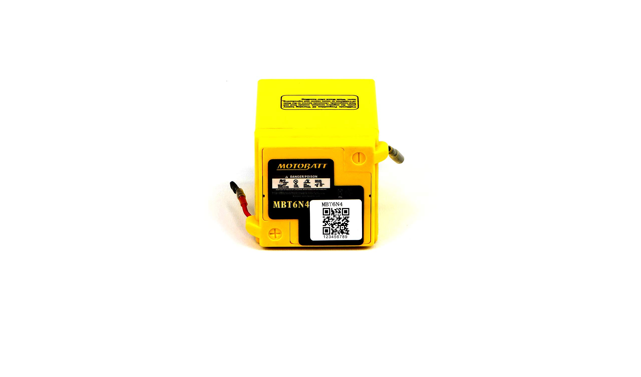 Motobatt Mbt6N4 (6V 4 Amp) Factory Activated Maintenance Free Quadflex Agm Battery