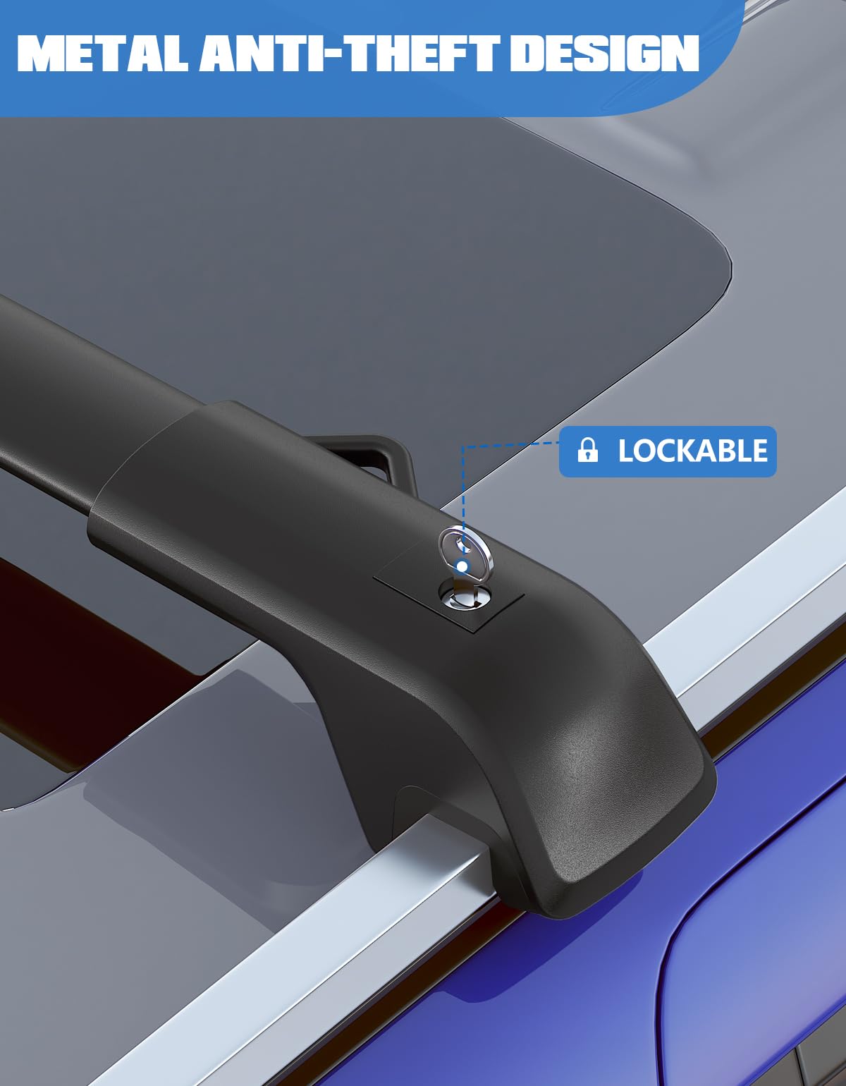 Fengyu Lockable Roof Rack Cross Bars 220Lb Compatible With 2022-2025 Kia Carnival & Carnival Hybrid, Heavy Duty Aluminum Roof Ra