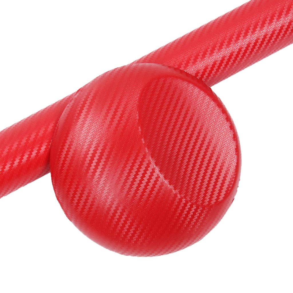 Lzlrun 3D Red Carbon Fiber Vinyl Wrap - Outdoor Rated For Automotive Use - 1.5Ft X 5Ft Knife + Hand Tool