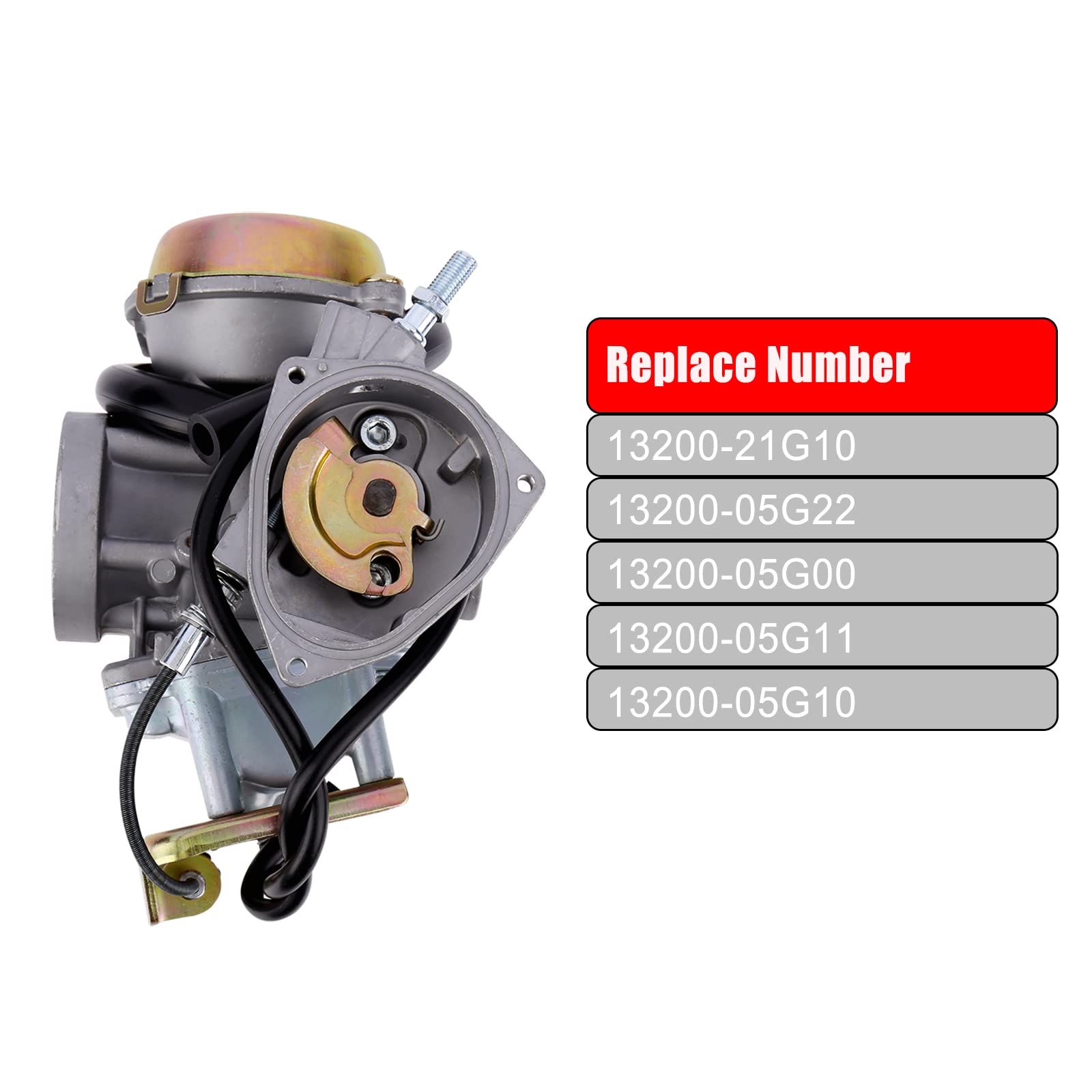 Ozark 250 Carburetor Fits Suzuki LT-F250 Ozark 2002-2009 2012-2014, LT-Z250 QuadSport Z 2004-2009, Replace# 13200-21G10 13200-05