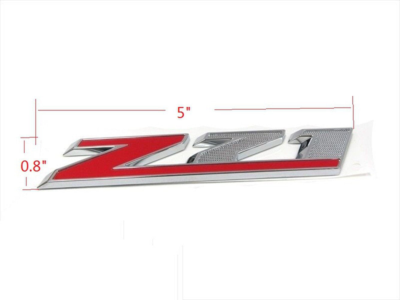 Yoaoo 2pack OEM Z71 Emblem Badges, 3D Metal, Chrome Red, Compatible with Silverado 1500/2500HD/Tahoe/Suburban 2010-