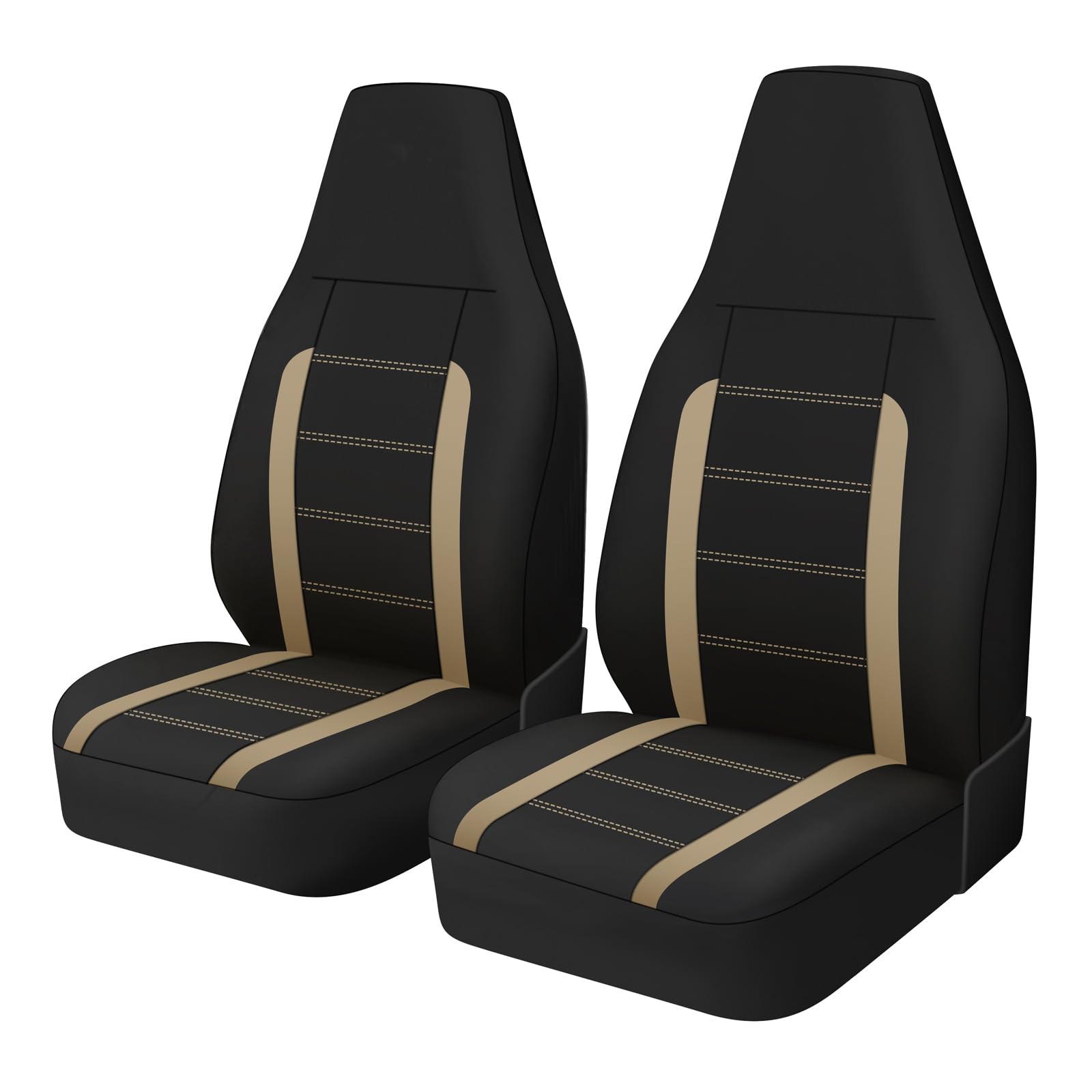 Autoyouth Auto Car Front Seat Covers Bucket Seat Cover Seat Protectors Universal Fit Seat Covers For Sedan, Truck, Suv- Black Be