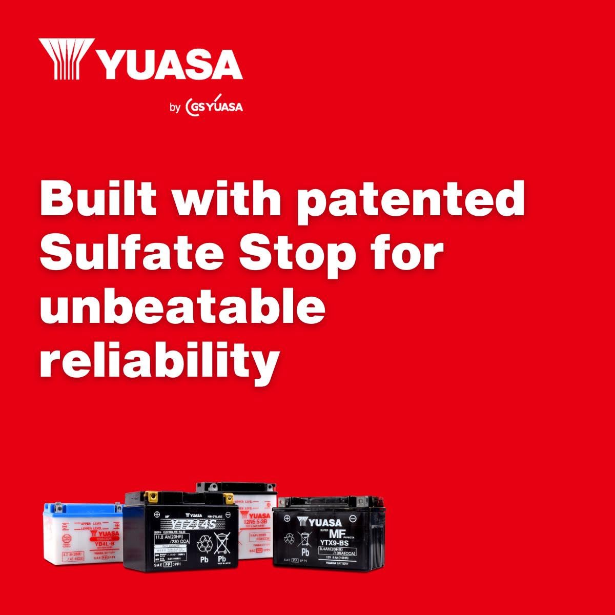 Yuasa GYZ16H AGM Battery - Factory Activated, Black, Model YU-GYZ16H(WC)