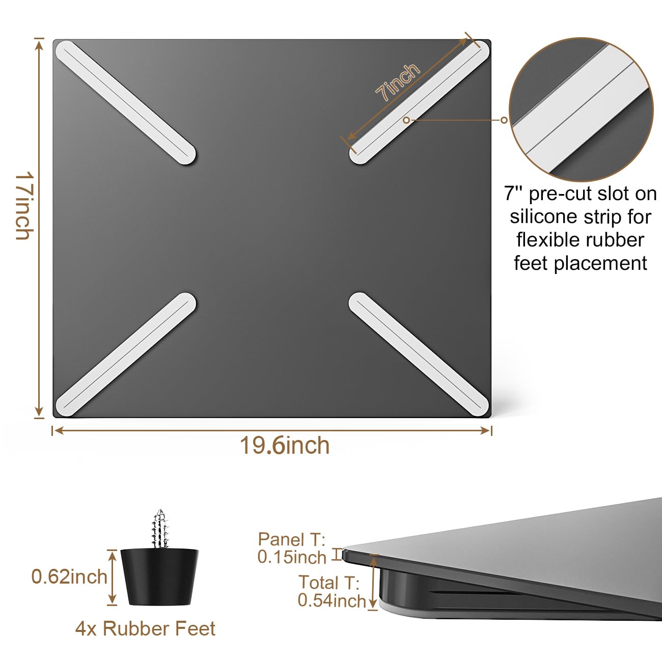 Aluminum RV Stove Top Cover & Gas Burner Board - Dual Non-Slip Design, Essential Camper Kitchen Accessory for Space Optimization