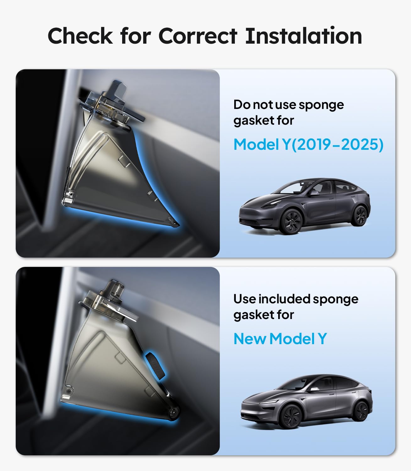 Wigoo Tesla Model Y Under Screen Storage Box - Black ABS Organizer Tray (2019-2026) with Hidden Design & Stable Installation