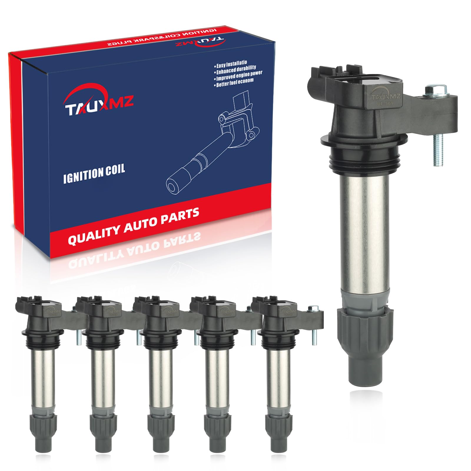 Ignition Coil Pack Set of 6, UF569 Ignition Coil for for GMC Acadia for Buick Enclave for Chevy Traverse Impala Camaro Equinox f