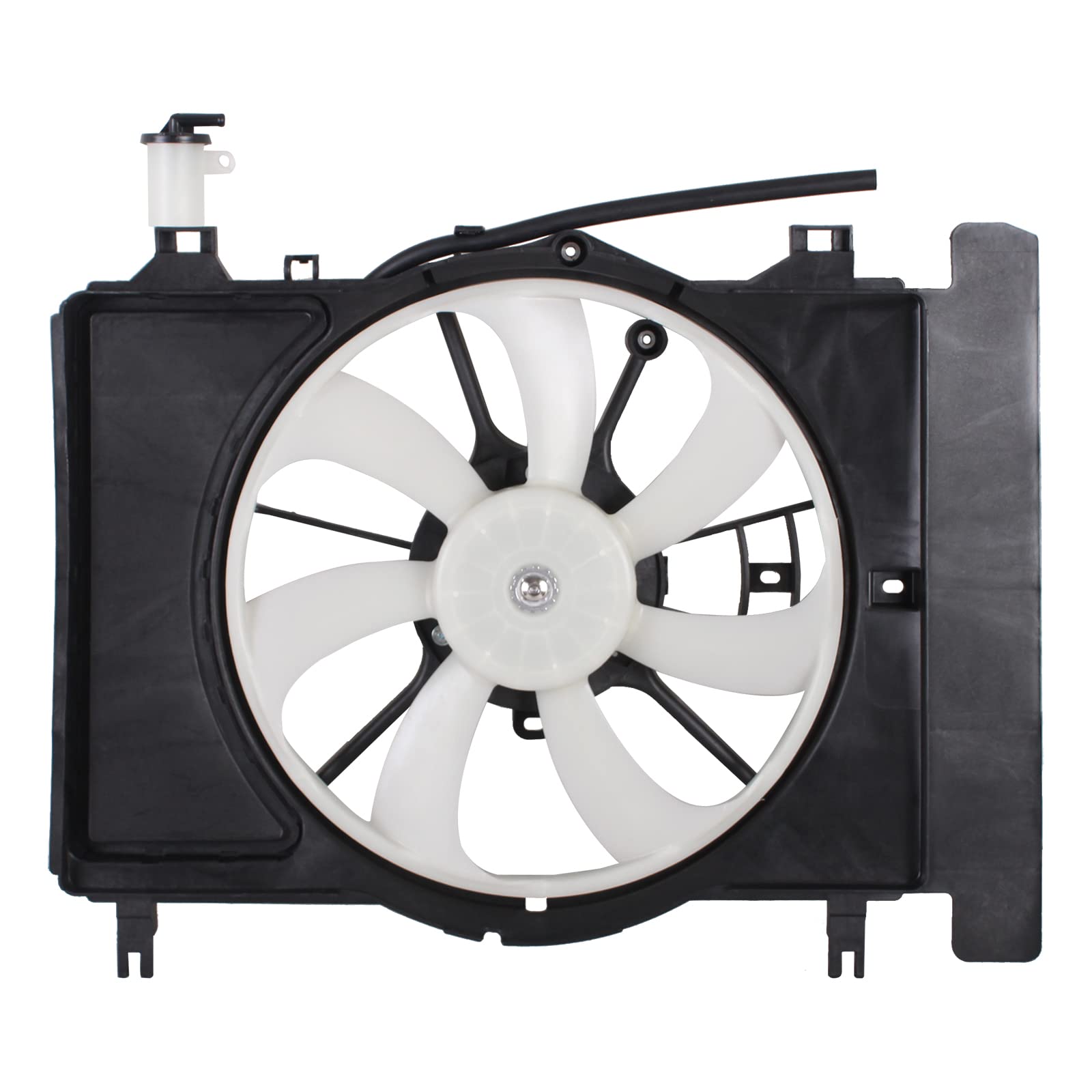 Torcia TYG Radiator Cooling Fan Assembly for 2007-2014 Toyota Yaris & Scion Xd | 2-Pin | Model: TY67042A | Plastic