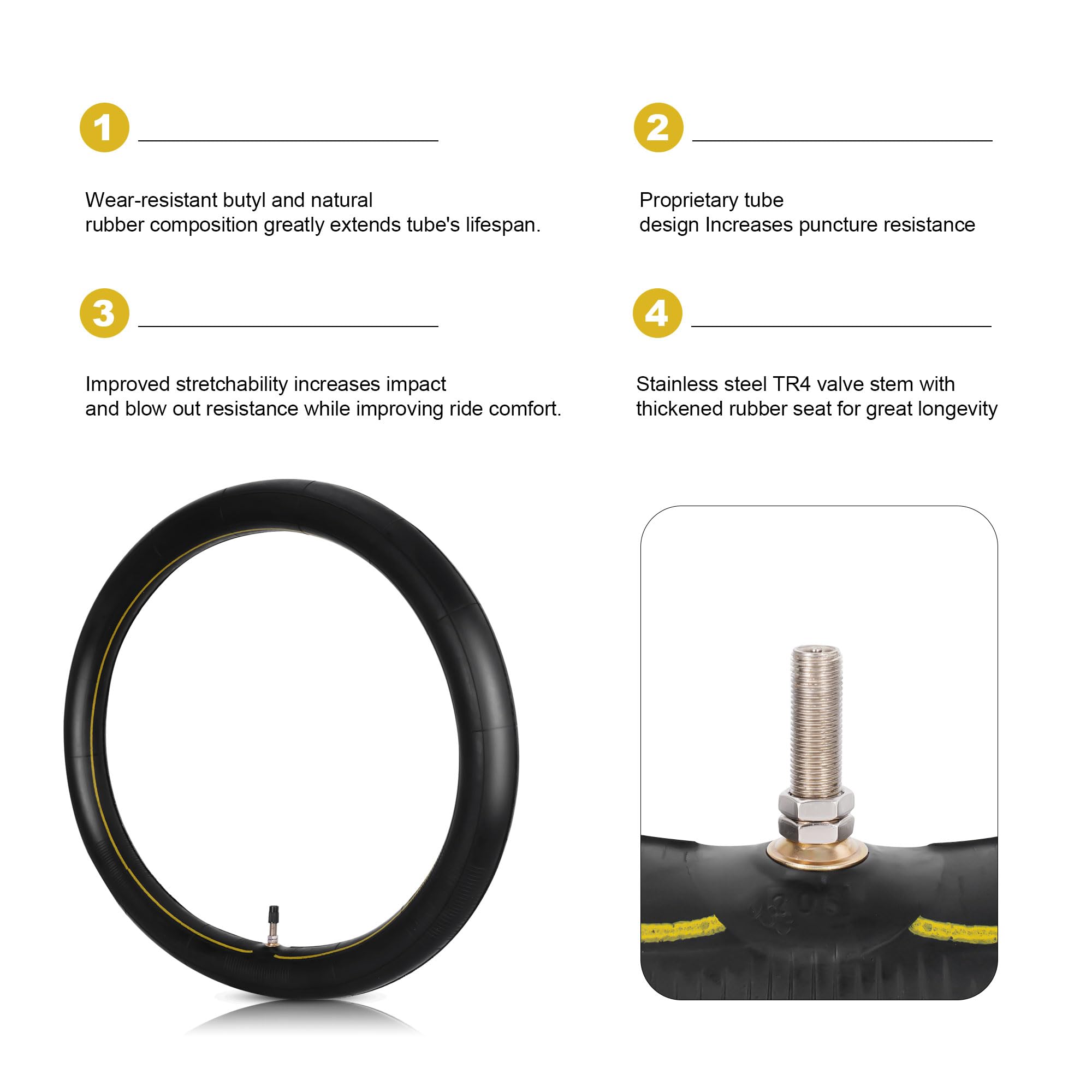 MTATCN (2-Pack) 2.25/2.50-16 Inner Tube for XR 75 80 CRF 80F Dirt Bike ATV Off Road Motorcycle, Straight Valve Stem
