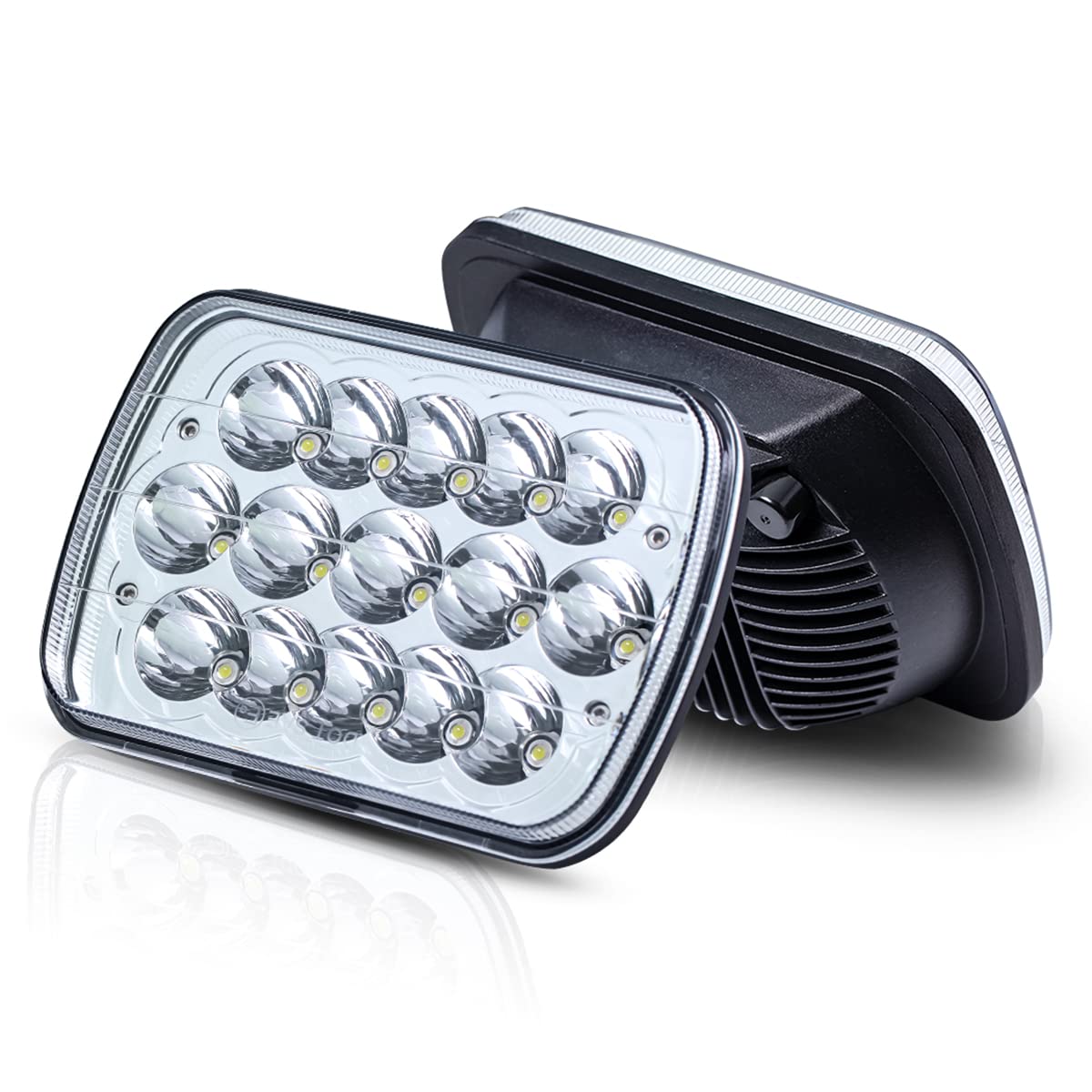 Baolicy 5X7 H6054 Led Headlights Dot Approved Hi/Low Sealed Beam 7X6 H6052 6054 H5054 H6054Ll 69822 Rectangular Chrome Headlight