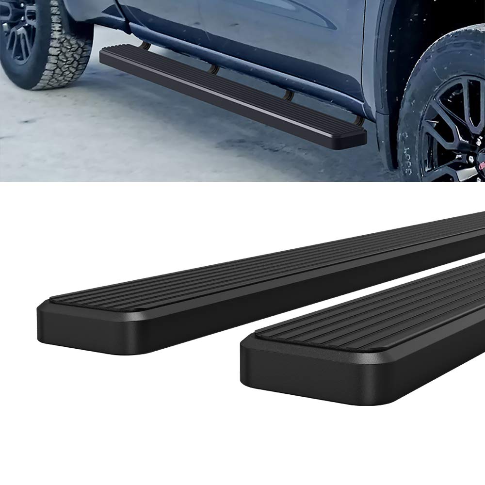 Hd Ridez Stainless Steel Board 6' Black Compatible With Chevy Silverado Gmc Sierra 1500 2019-2024 Crew Cab & 2500 Hd 3500 Hd 2020-2024 (Silverado 1500 Ltd Sierra 1500 Ld 2022)