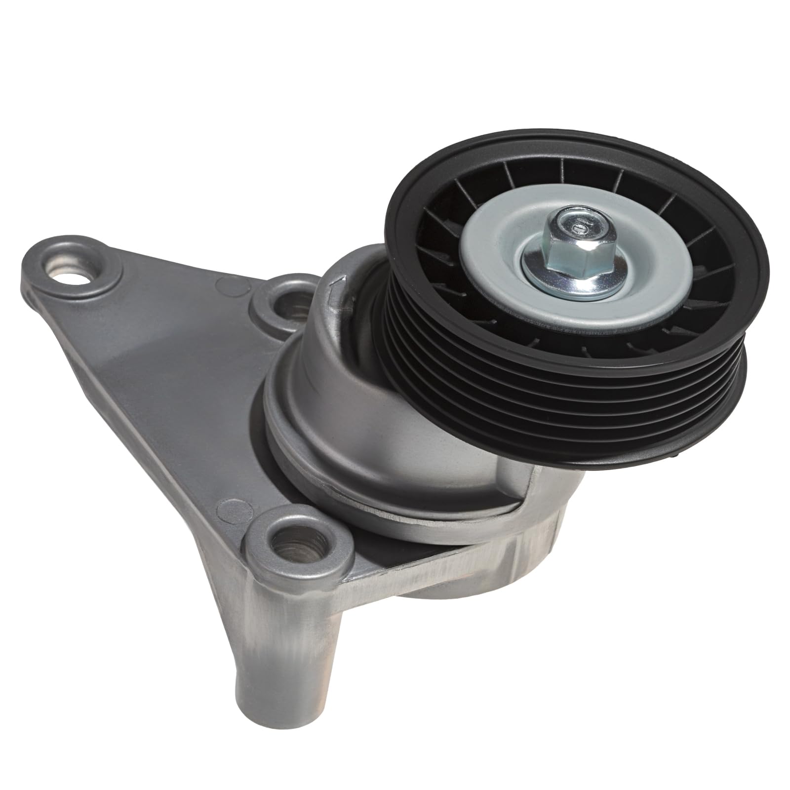 AUQDD 38158 Belt Tensioner and Pulley Assembly (w/3 Bolt Design) Fit For 02-08 Cadillac Escalade/Chevy Express Silverado Suburba