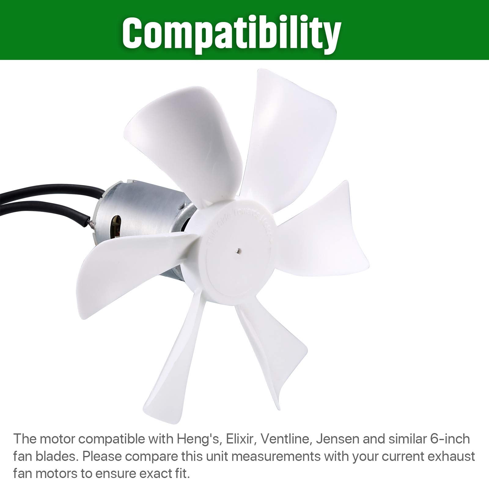 2 Pieces 12V D-Shaft Rv Vent Motor, Camper Exhaust Fan Motor, Compatible With Heng'S, Elixir, Ventline, Jensen And Similar 6-Inc