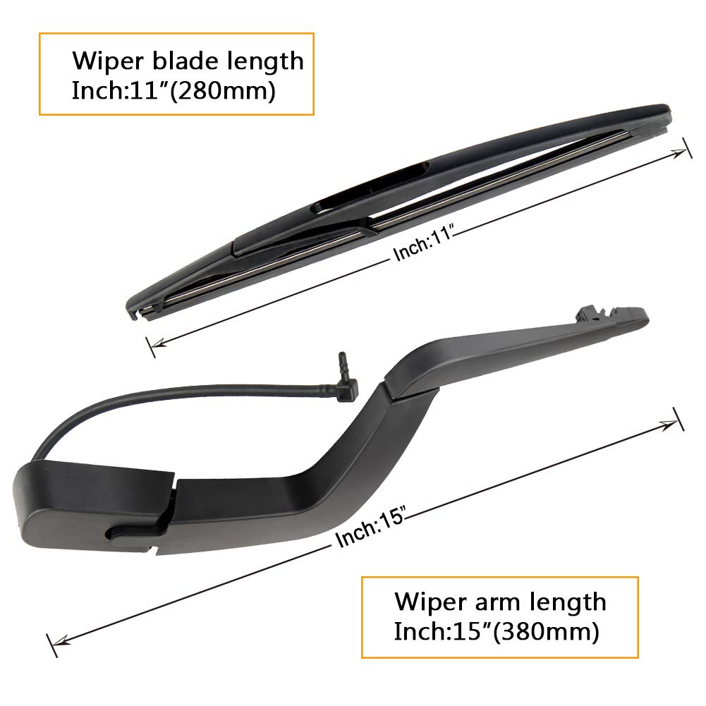 For Genuine 15276248 Window Wiper Arm Set-Replacement For GMC Acadia,Saturn Outlook 2007-2012, Rear Windshield Wiper Arm Blade A