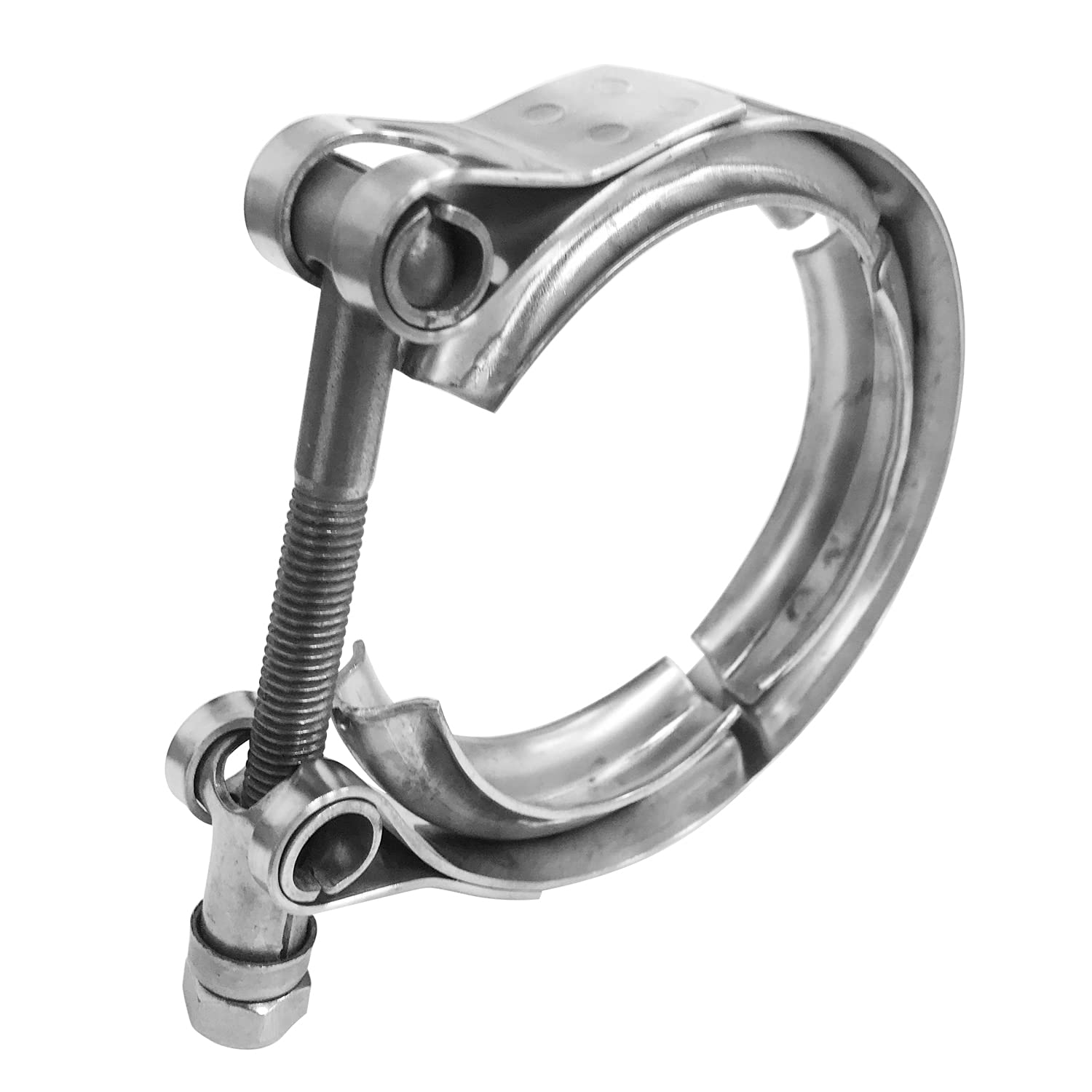 Akihisa 1.5 Inch 304 Stainless Steel V Band Clamp, For Turbo Exhaust Down Pipes Flange Kit, Racing Ford Pickup Truck Exchange Ex
