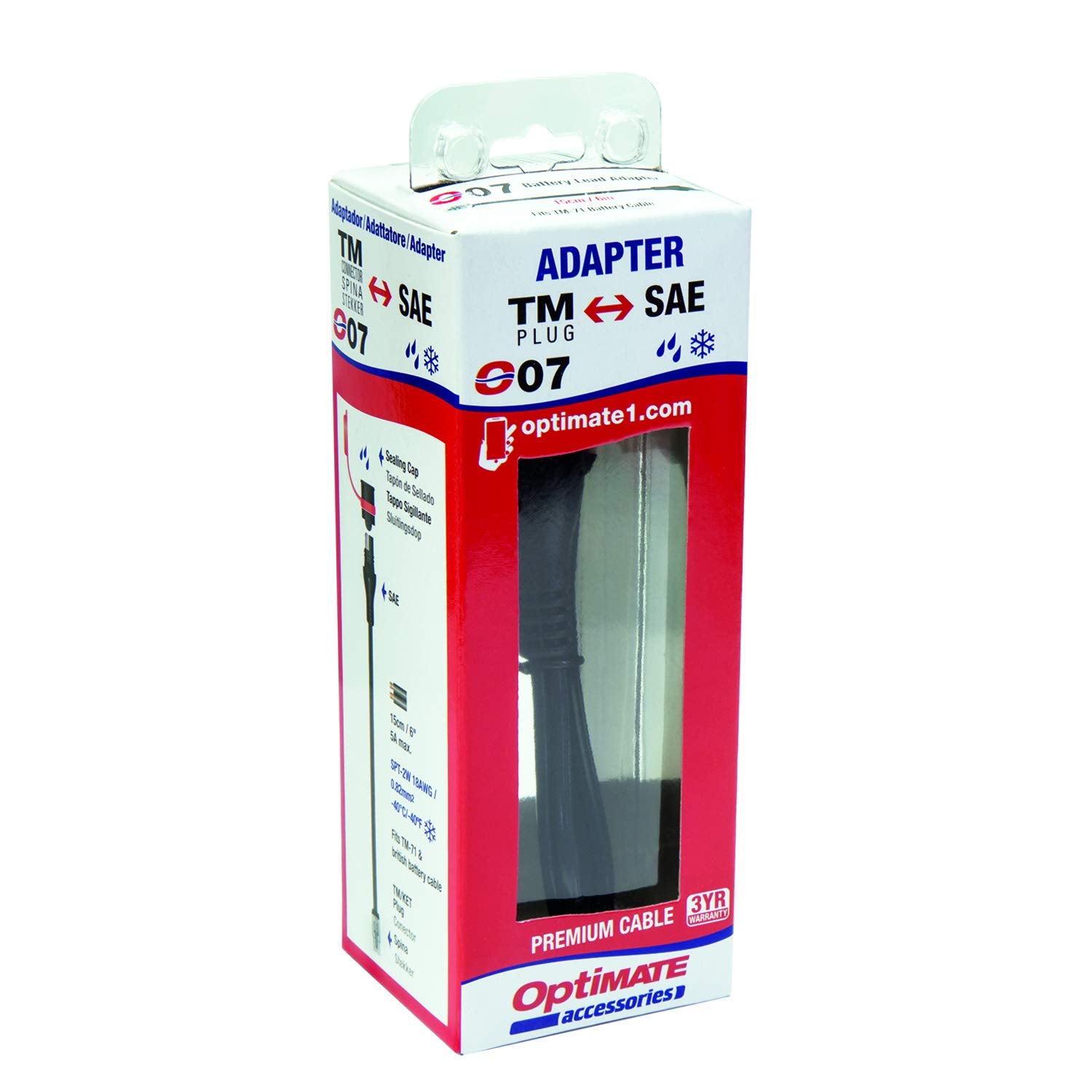 Tecmate Optimate Cable O-07, Adapter, Battery Lead, Ket To Sae