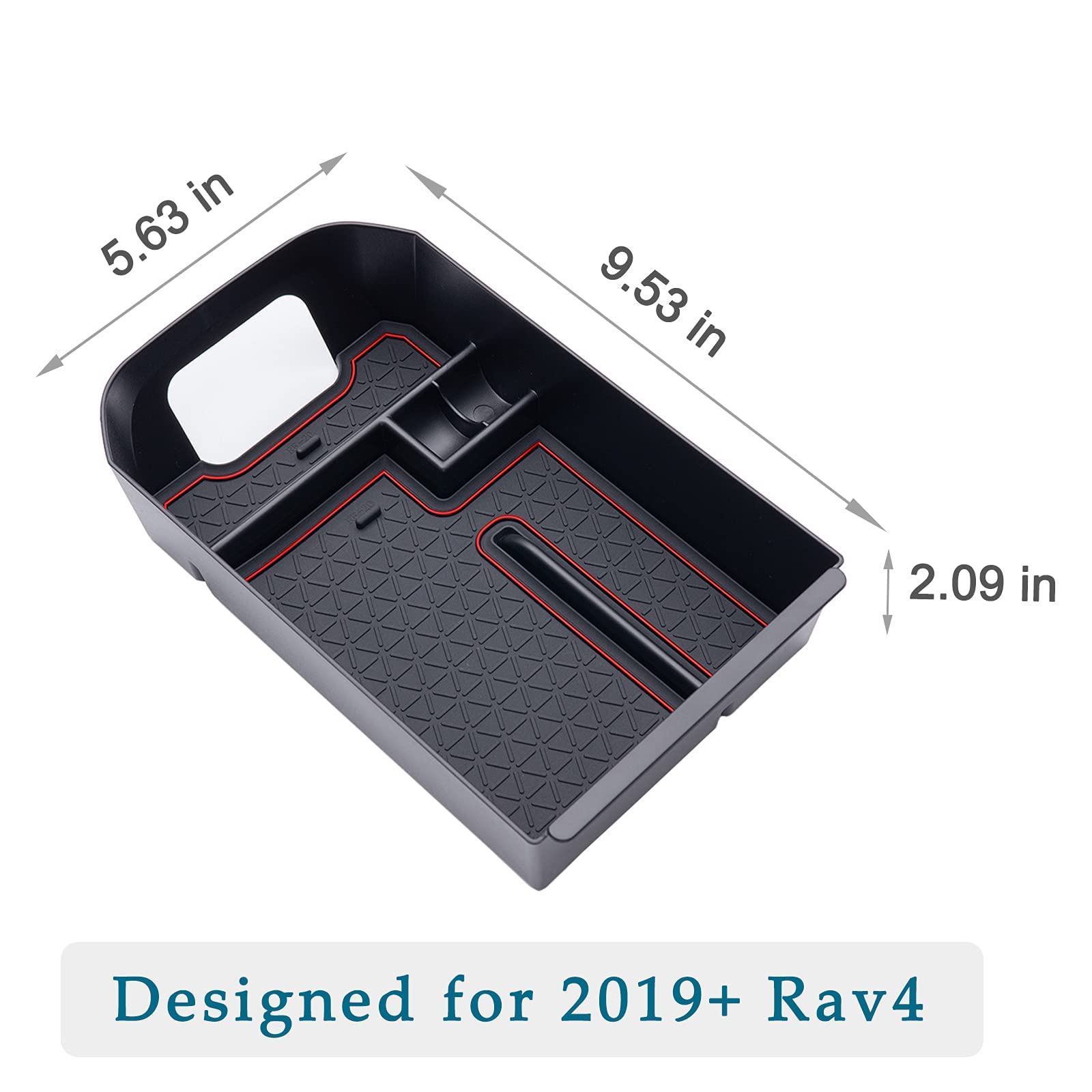 Jdmcar Center Console Tray Organizer Compatible With Toyota Rav4 Accessories 2019-2024 2025 And 2021-2025 Rav4 Prime, Armrest In
