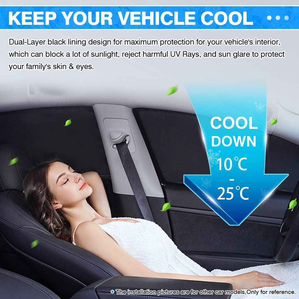 T Tgbros Window Sunshade For Honda Civic 2022-2024 2025 Windshield Side Rear Window Full Set Privacy Car Sun Shades Foldable Blo
