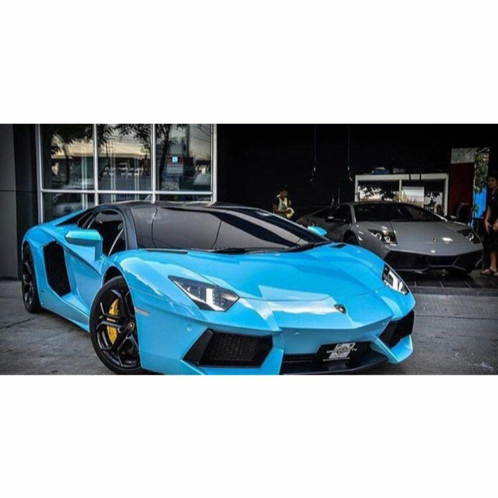 3M Car Wrap Vinyl Film G77, Gloss Sky Blue, 5ft x 2ft (10 Sq/ft), Durable Vinyl