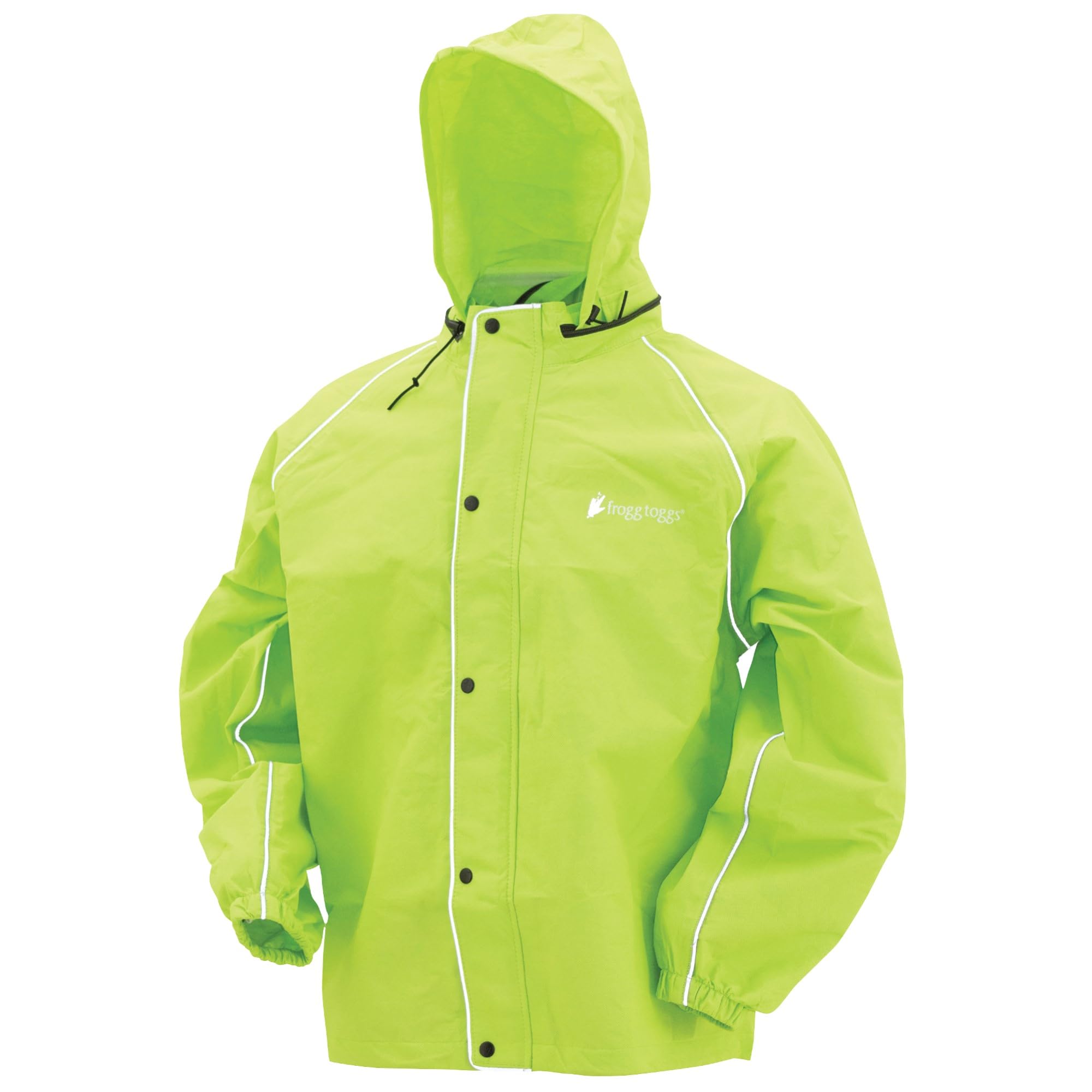 Frogg Toggs Road Toad Reflective Waterproof Rain Jacket, Hivis Green, Medium