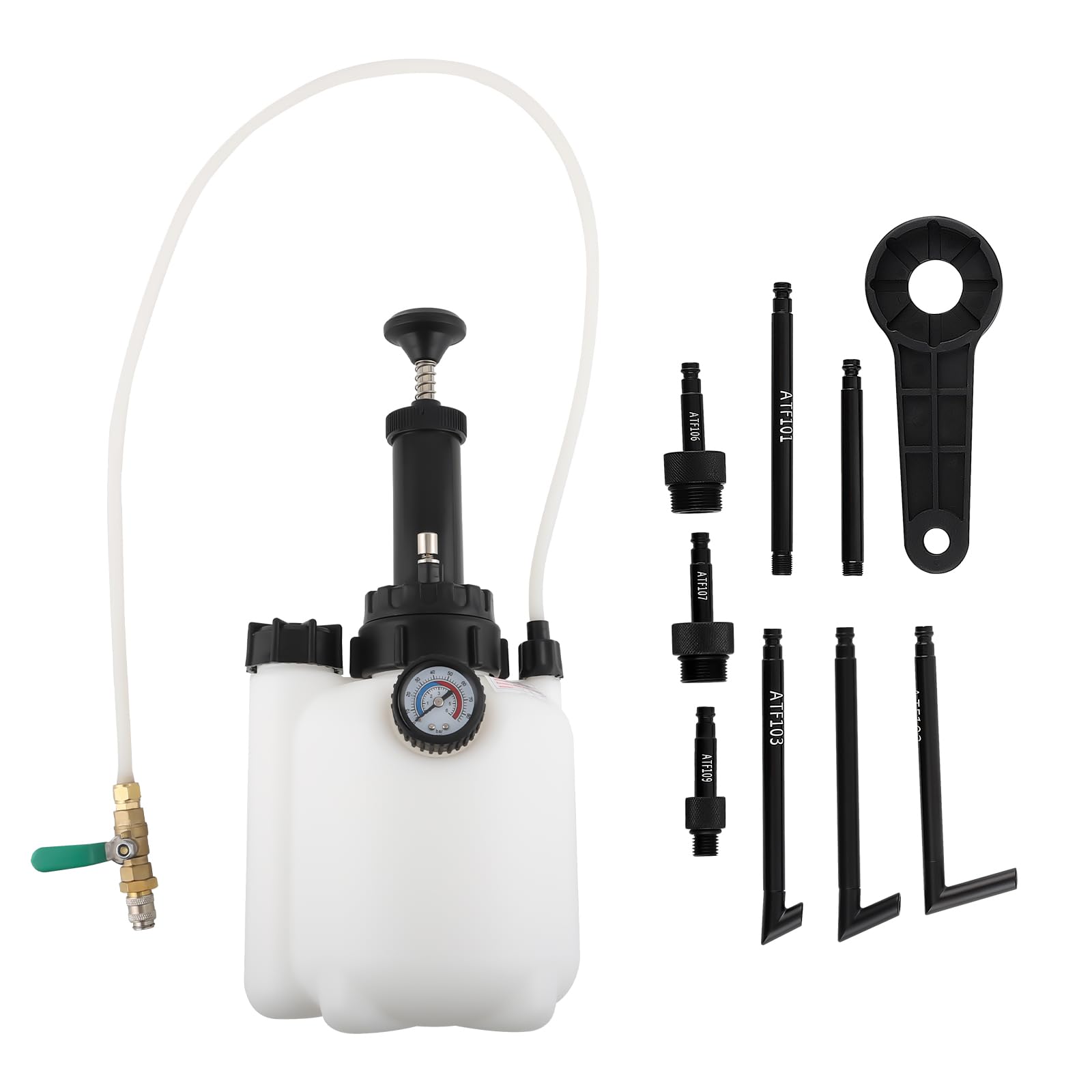 maXpeedingrods 3L Transmission Fluid Pump Transmission Oil Pump Extractor, Transmission Filler Pump with 8pc ATF Adapters, Manua