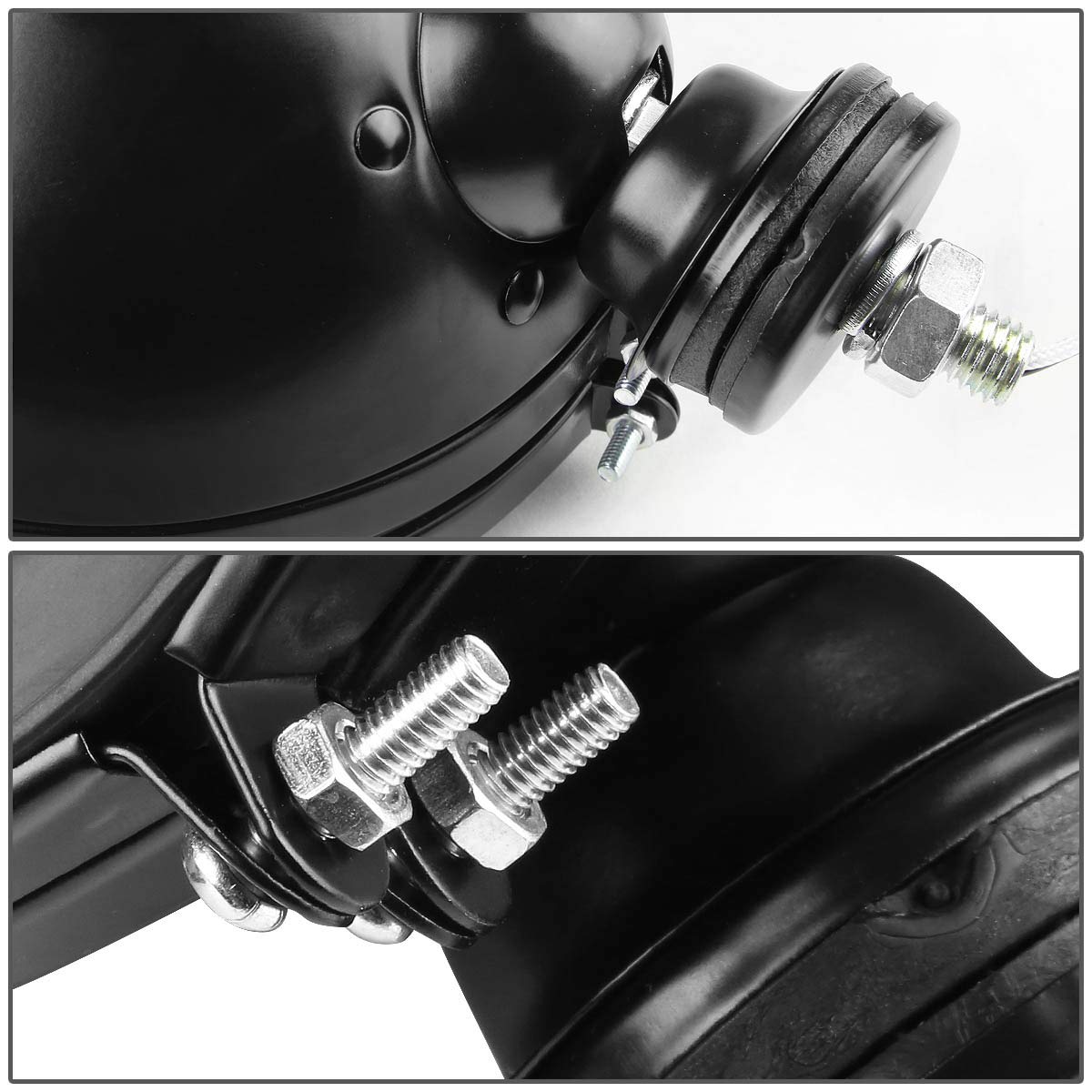 Auto Dynasty 6'' Round Fog Lights+Offroad Super 4X4 Guard+Switch Compatible with Grille/Brush/Bull bar (Amber Lens Black Housing