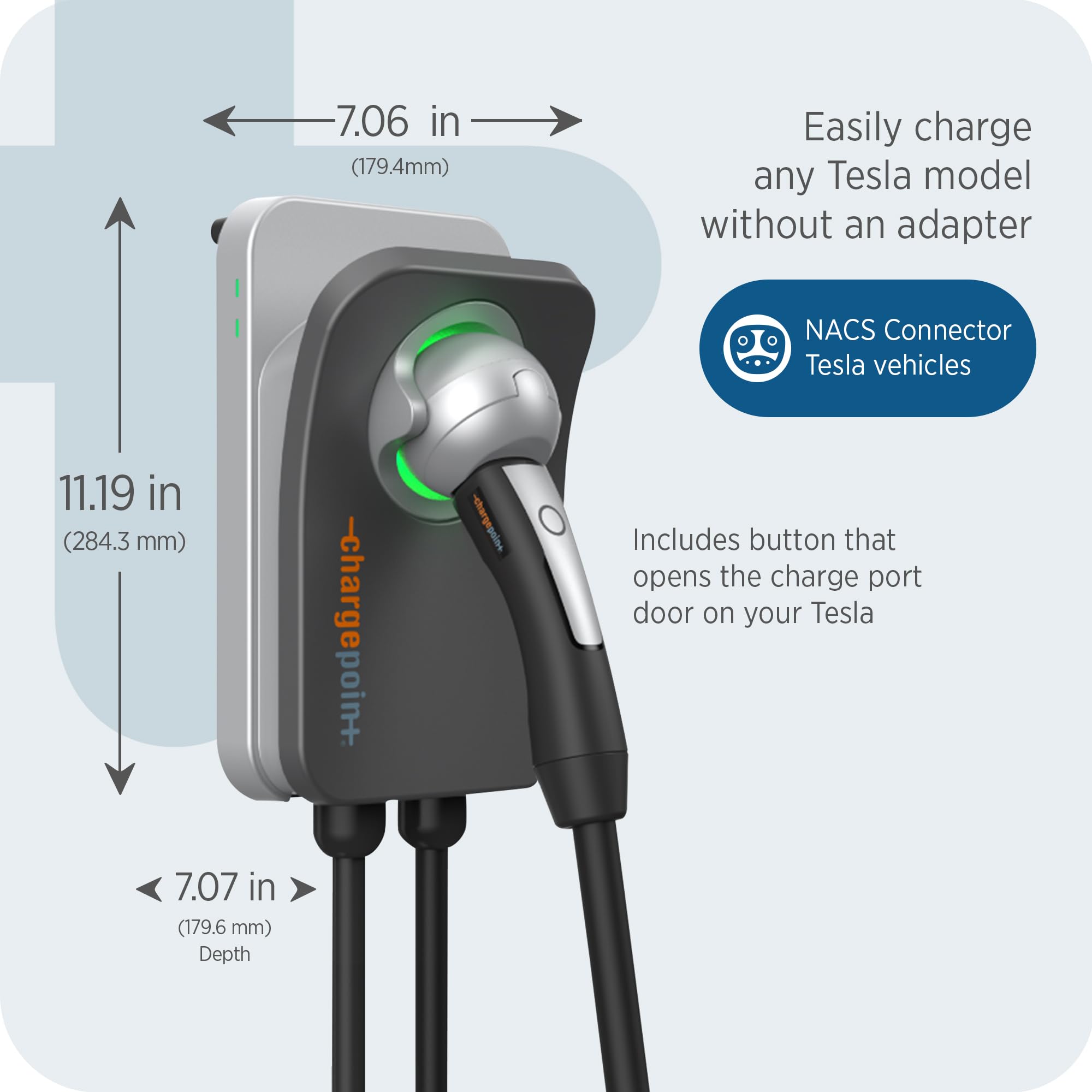 Chargepoint Homeflex Level 2 Ev Charger Nacs, Nema 14-50 Electric Car Charger Compatible With Tesla