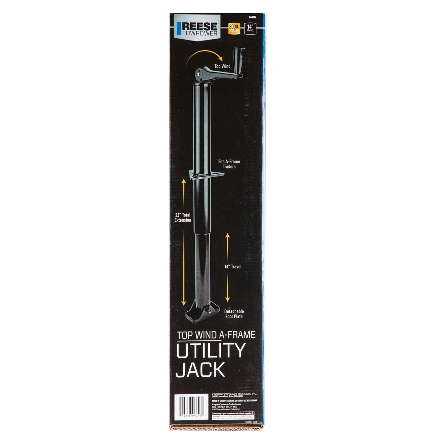 Reese Towpower 74407 A-Frame Jack , Black , 22.2 x 5.3 x 5.8 inches
