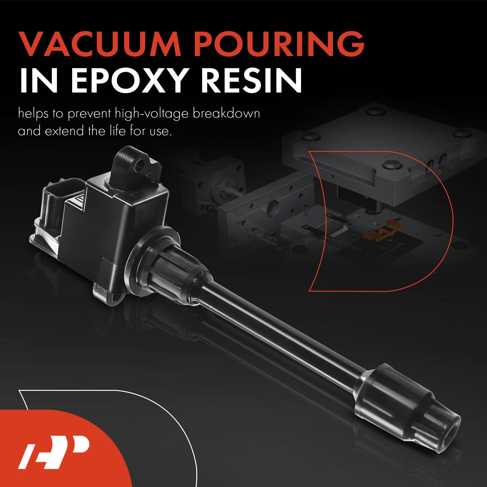 A-Premium Engine Ignition Coil Pack Compatible With Nissan Maxima 1995-1999 & Infiniti I30 1996-1999, V6 3.0L, Rear Bank