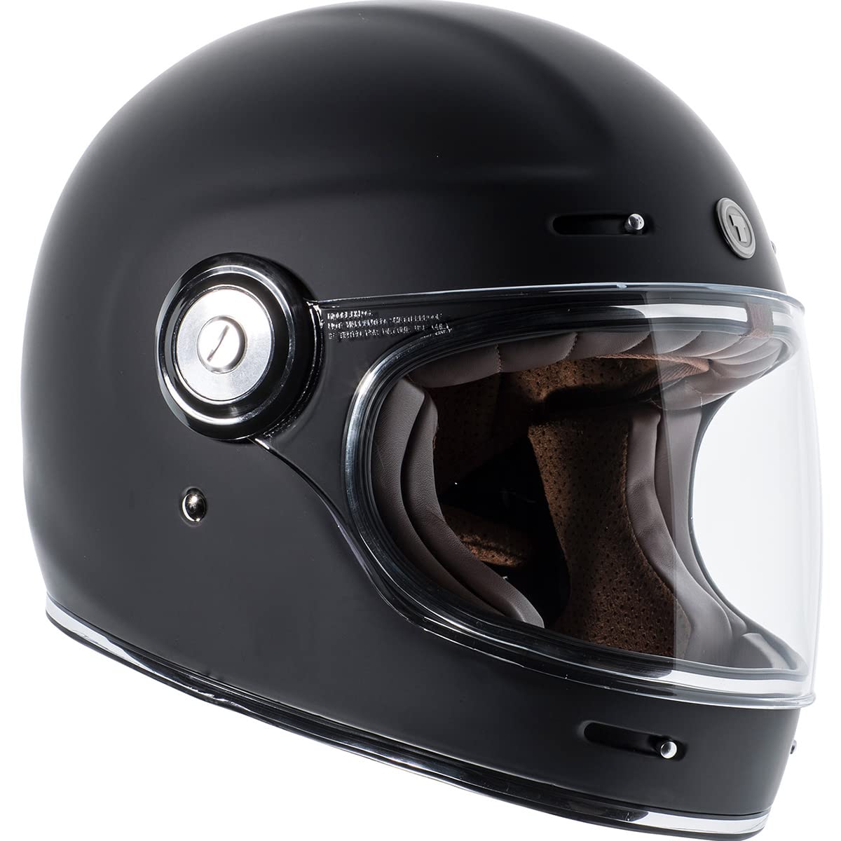 Torc - T115:24 T1 Unisex-Adult Retro Full-Face-Helmet-Style Motorcycle (Matte Black, Large)