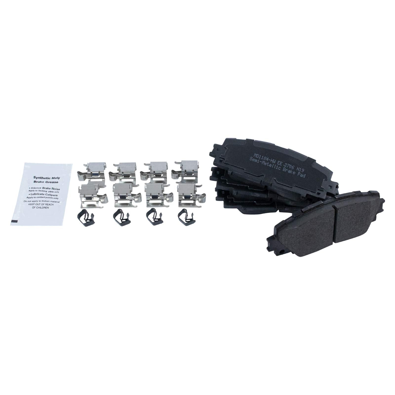 Trq Front Brake Pad & Rotor Kit Brake Pads Brake Rotor Semi-Metallic Compatible With 2020-2021 Toyota Corolla 2016-2021 Prius 20