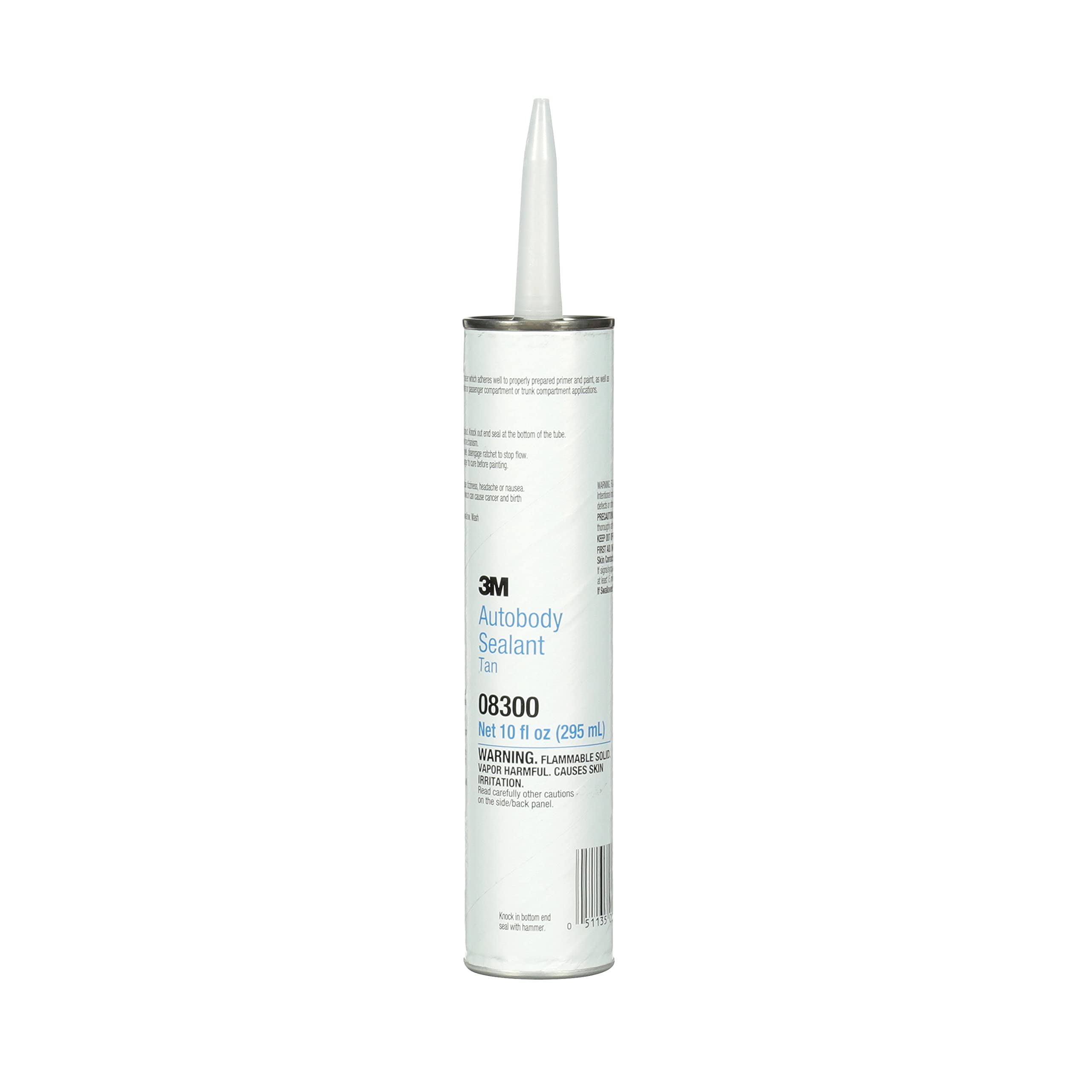 3M Ultrapro Autobody Sealant, 08300, Tan Color, High-Solids, Heavy-Bodied, Fast-Curing, Solvent-Based, 1/10 Gal/10 Fl Oz Cartrid