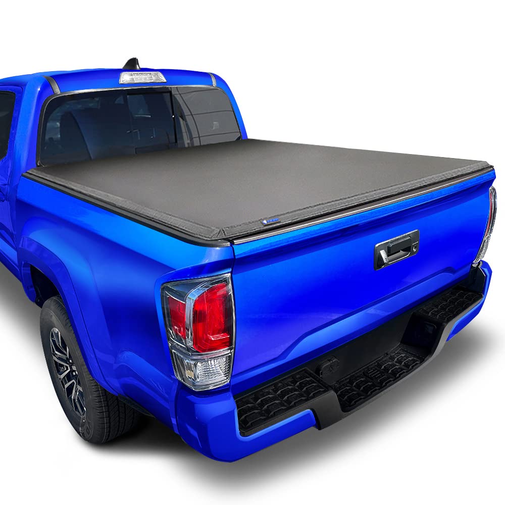 Tyger Auto T3 Soft Tri-Fold Truck Bed Tonneau Cover Compatible With 2005-2015 Toyota Tacoma | Fleetside 6' Bed (73'') | Tg-Bc3T1