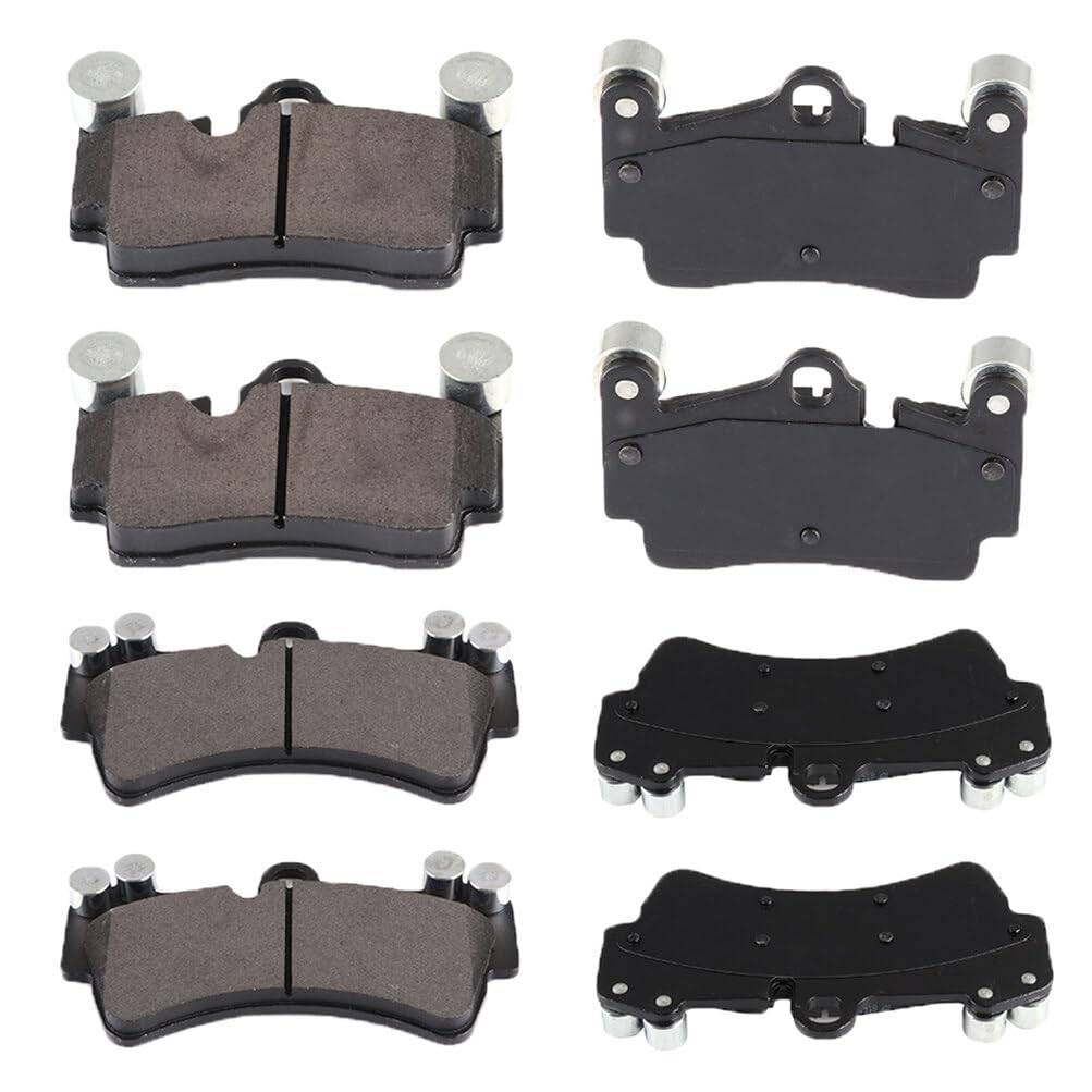 Cciyu D1014 D978 Front & Rear Semi-Metallic Disc Brake Pads Kit For Audi Q7 2007-2015,For Porsche Cayenne 2003-2006 2008-2010,Fo