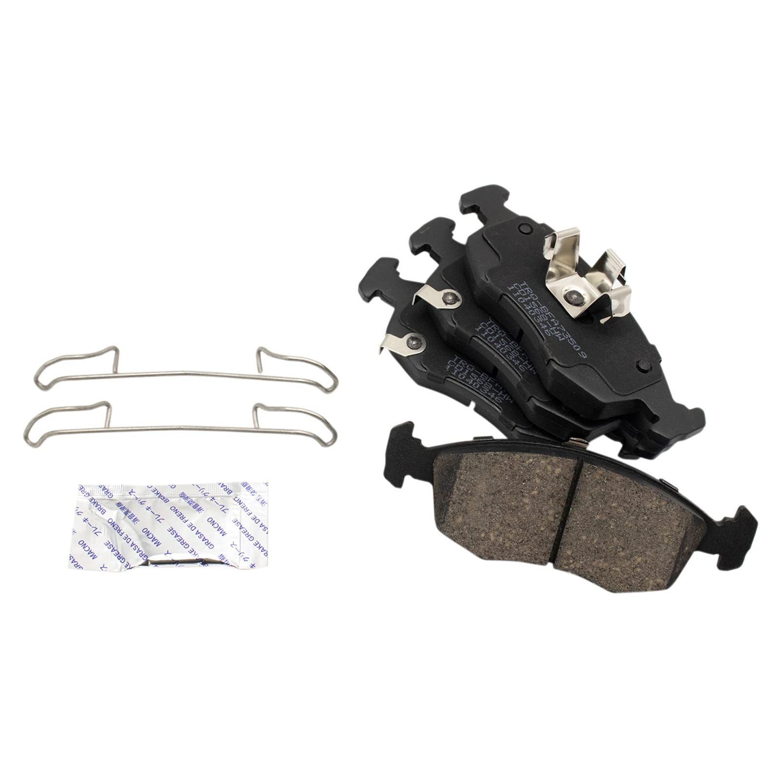 Trq Front And Rear Brake Pad & Rotor Kit Brake Pads Brake Rotor Ceramic Solid Compatible With 2012-2017 Fiat 500