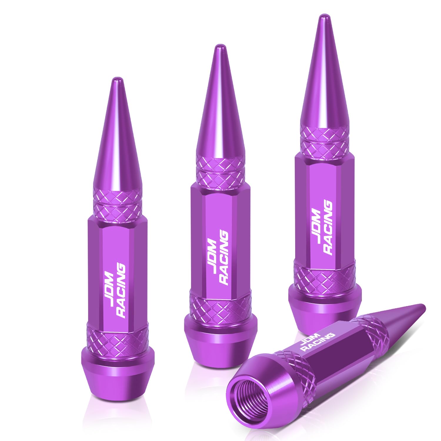 Auto Dynasty Tire Valve Stem Caps 4 Pieces 60Mm Anodized Aluminum Universal Stem Covers For Cars, Suvs, Bike And Bicycle, Trucks