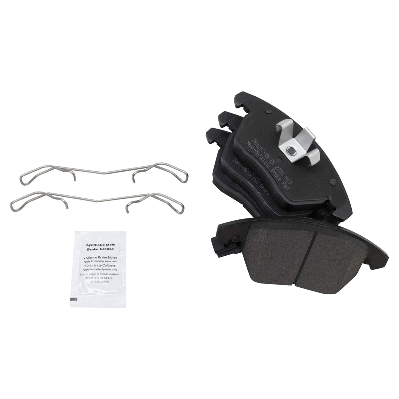 Trq Front Brake Pad & Rotor Kit Brake Pads Brake Rotor Semi-Metallic Compatible With 2013 Volkswagen Cc