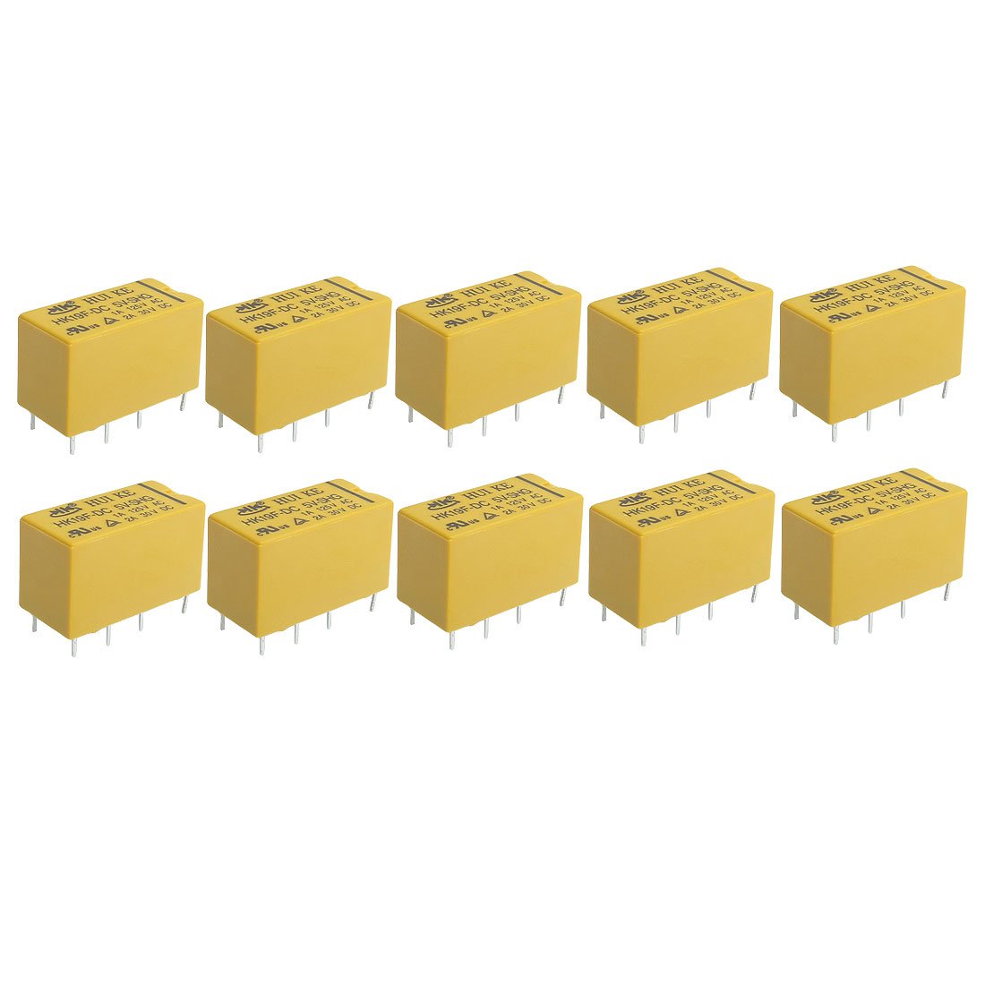 uxcell a12062900ux0259 10 x DC 5V Coil 8 Pins DPDT Power Relay HK19F