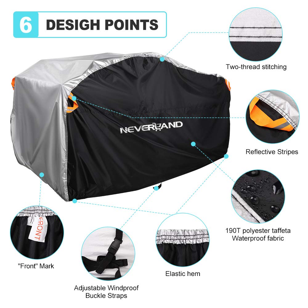 NEVERLAND ATV Cover Waterproof Heavy Duty XXXL Universal Quad Cover Outdoor Storage Cover 4 Wheeler Rain Cover All Weather for P