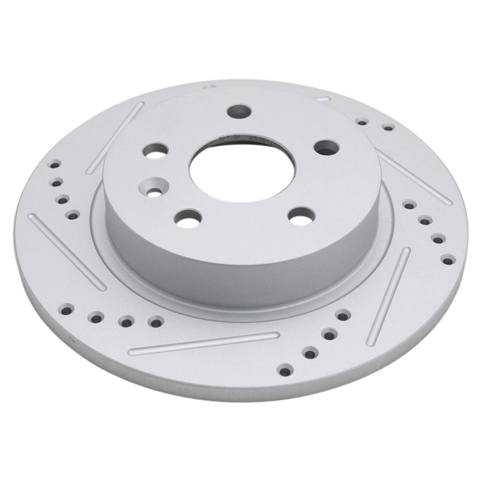 Trq Rear Performance Brake Rotors Set Premium G-Coated Cross Drilled & Slotted Compatible With 2013-2022 Buick Encore 2011-2015