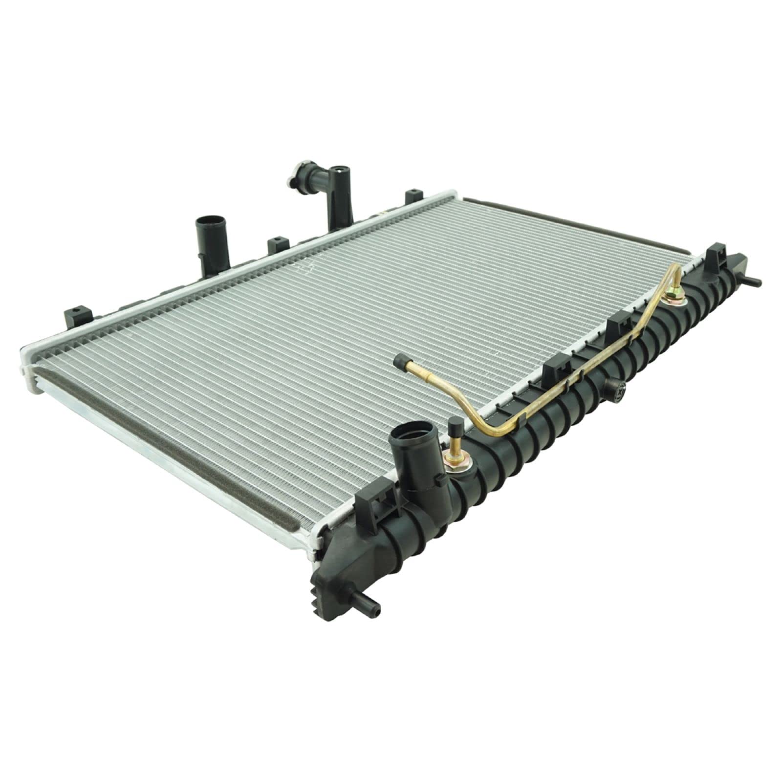 TRQ Radiator Assembly - Aluminum Core, Plastic Tank, Compatible with 2006-2011 Kia Rio/Rio5 1.6L L4, Model RDA83131