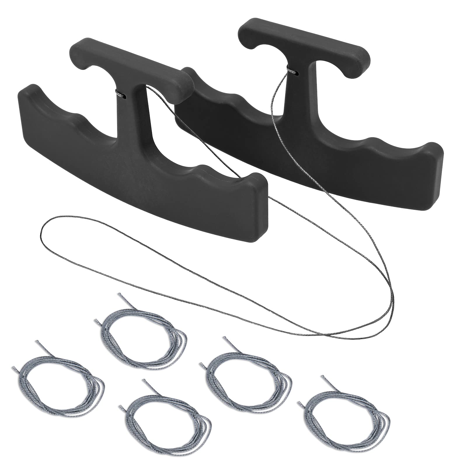NEWISHTOOL Emblem Removal Tool Wrap Tools, Plate Line Badge Remover Car Emblem Removal Kit with 5PCS Spare 60CM PE Cord for Vehi