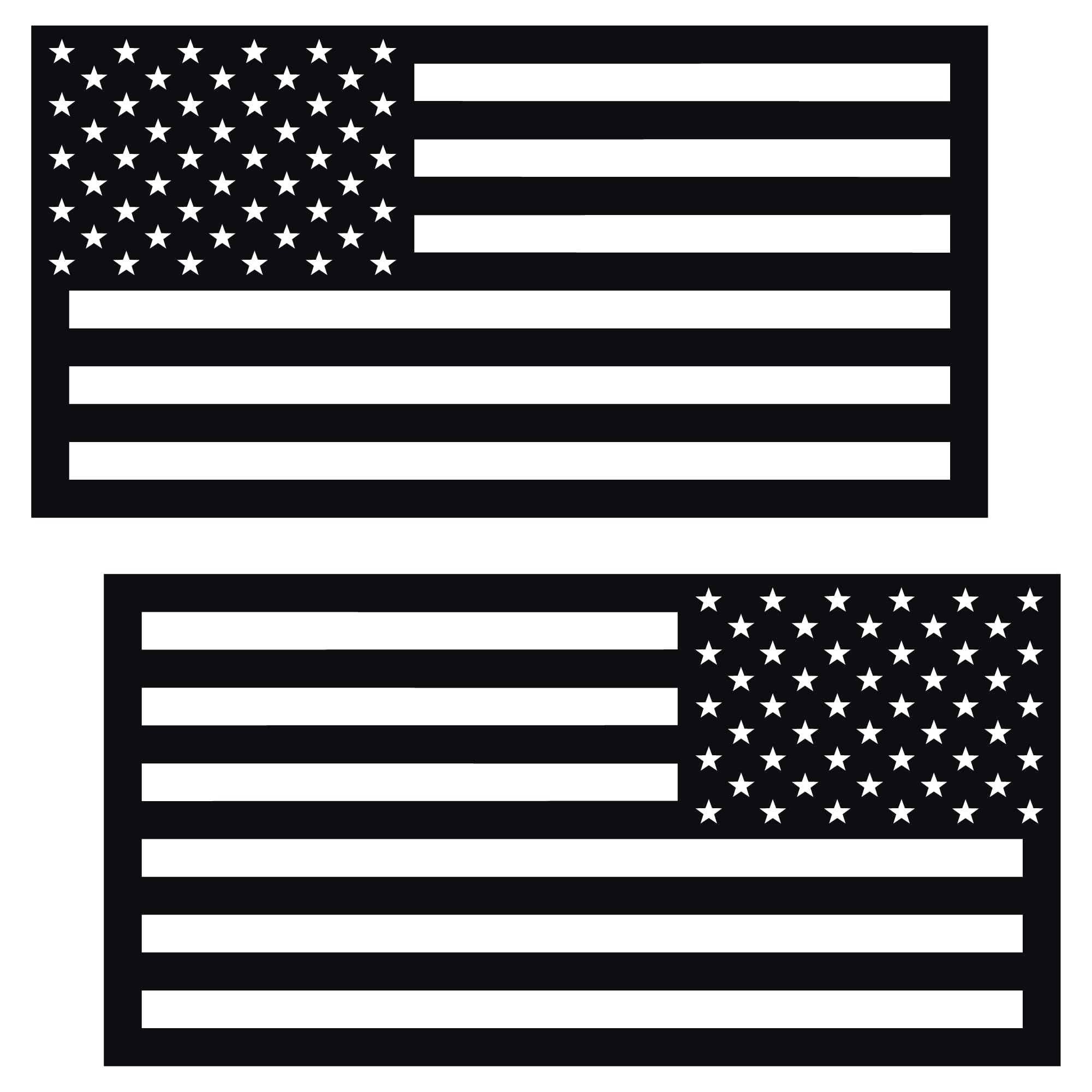 Rapid Vinyl Patriotic USA American Flag Die Cut Decal Sticker Set | Left & Right Facing Pair | 3.6 x 7 | Excellent for Truck, Ca