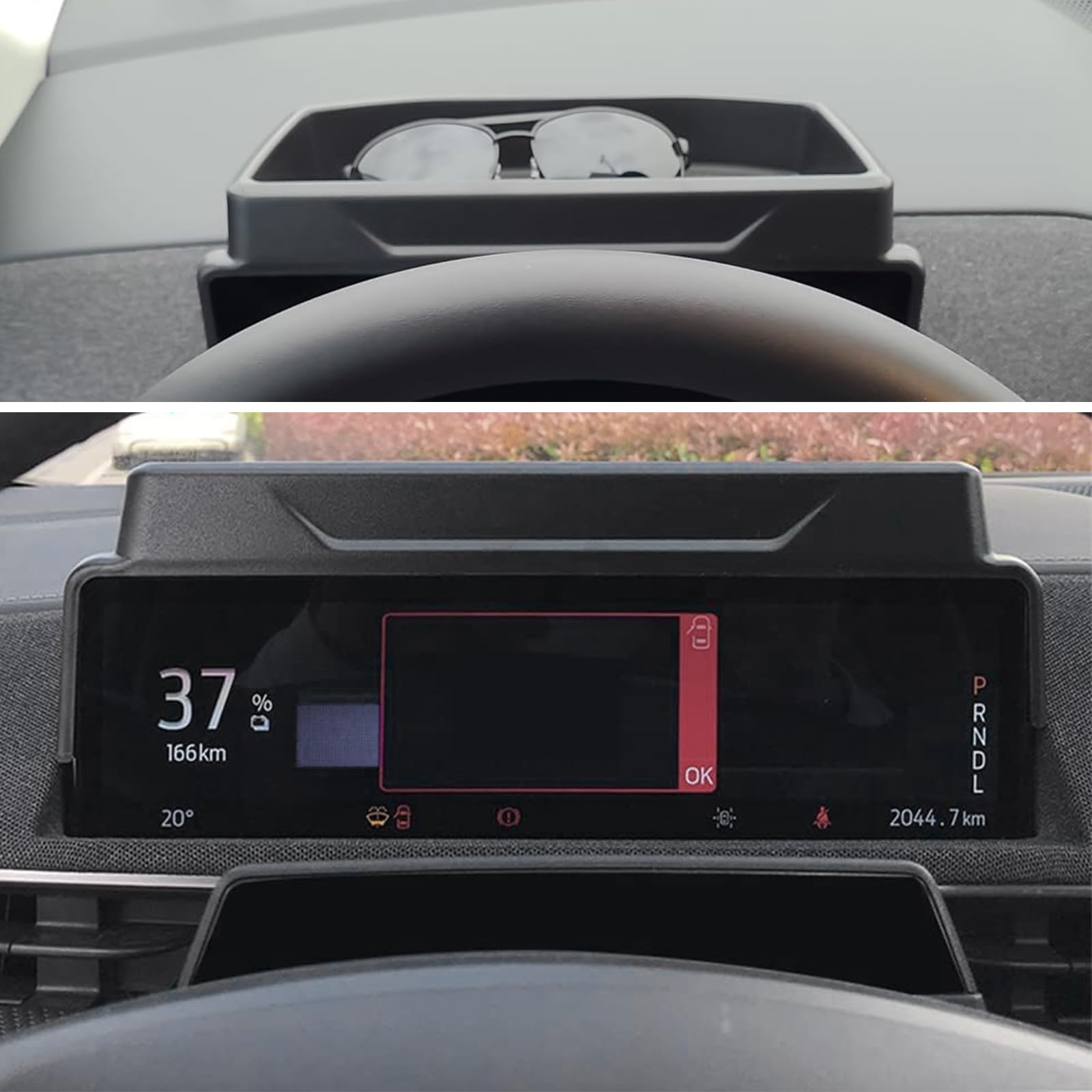 Bestevmod Center Console Organizer & Dash Tray Compatible With 2021-2024 Mustang Mach E Middle Storage Box With Coin Holder Stor