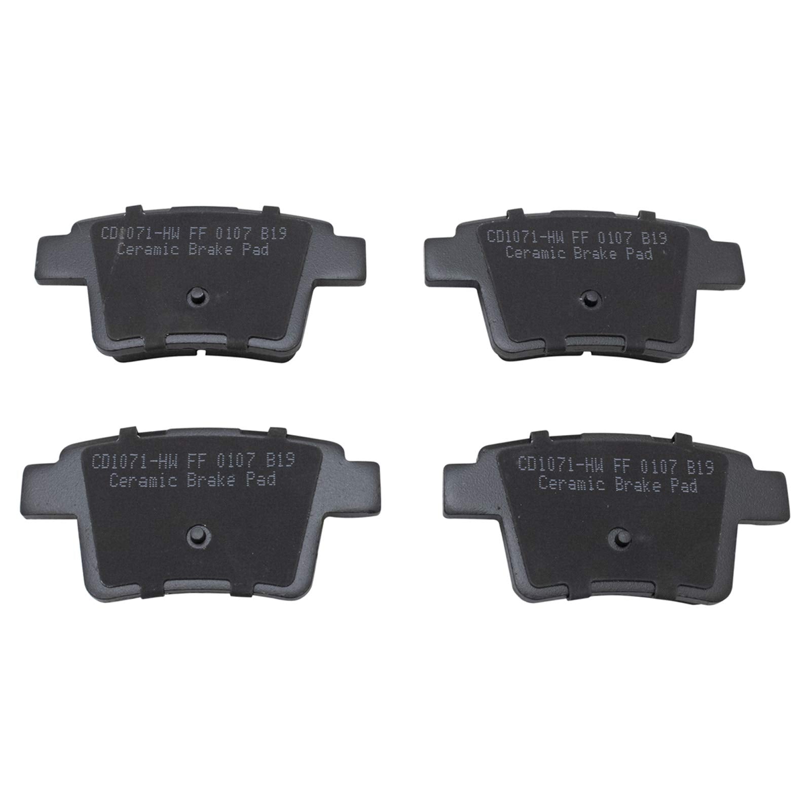 TRQ Rear Brake Pads Ceramic Compatible with 2005-2007 Ford Five Hundred Freestyle 2008-2009 Taurus Taurus X 2005-2008 Jaguar X-T