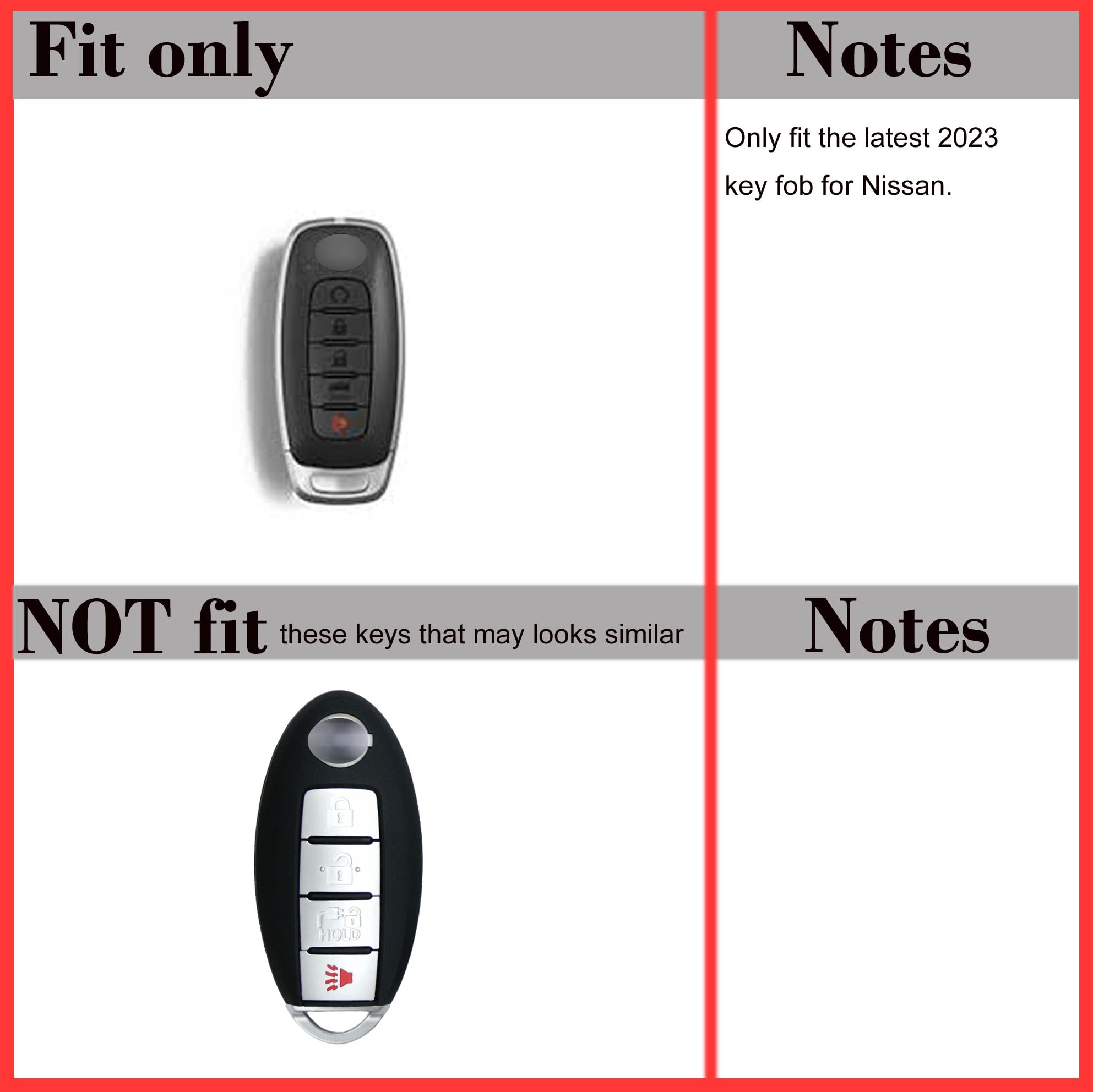 Carbon Silicone Key Fob Cover For Nissan Rogue Sl Ariya Fwd Pathfinder X-Trail Sentra Sr Sv Murano 2023 2024 2025 285E3-7La6A Smart Remote