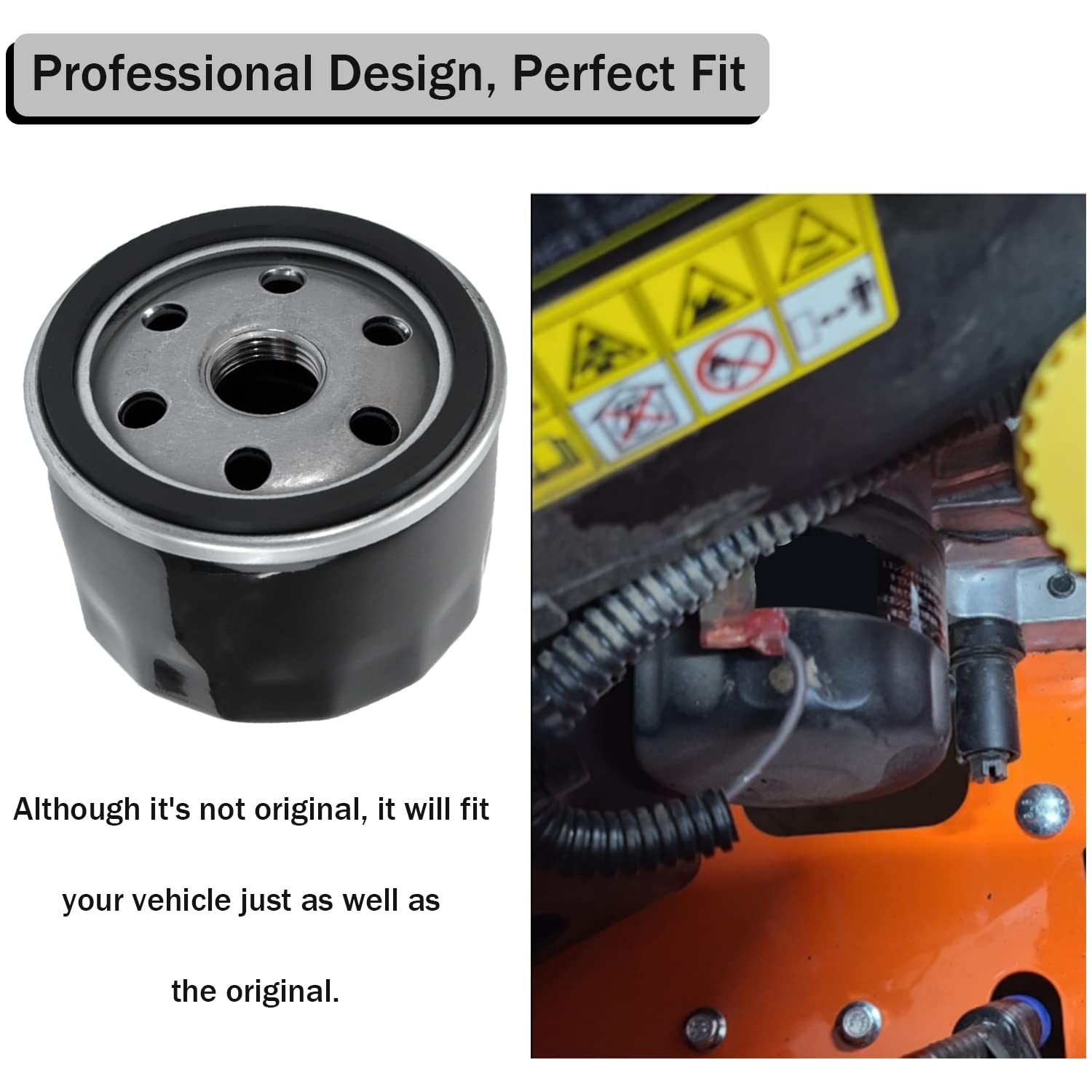 49065-0721 Oil Filter Compatiable with Kawasaki FR730V FX730V FR691V FS691V FR600V FX691V FS651V FR651V FX600V Engines Replace 4